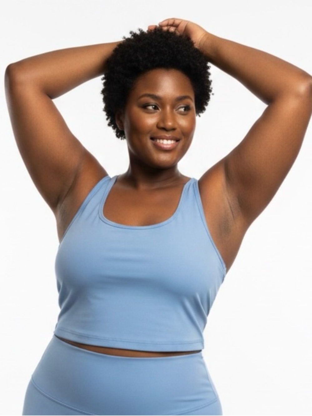 💙 Klassy Network Scoop Neck Brami Crop Top / Sports Bra – Size XL 💙